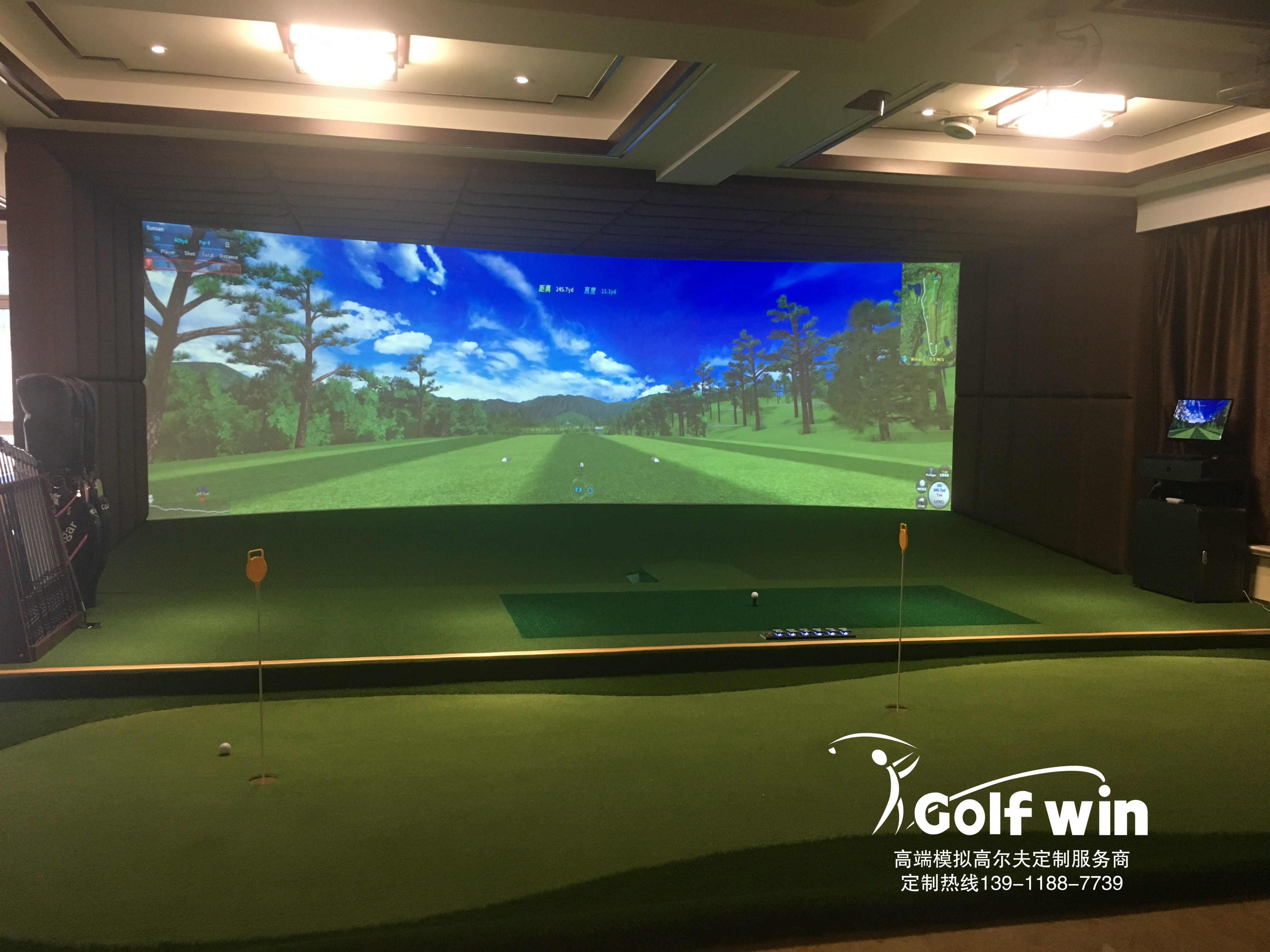 喜報：吉林通化市某會所環(huán)屏室內高爾夫驗收